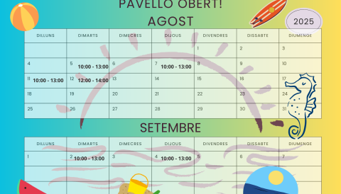 calendari d'activitats d'estiu