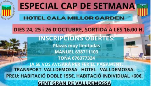 ESPECIAL CAP DE SETMANA - HOTEL CALA MILLOR GARDEN