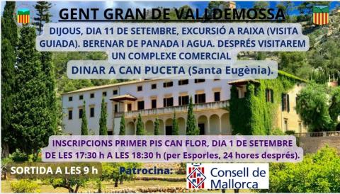 Dinar a Can Puceta per a la gent gran de Valldemossa.