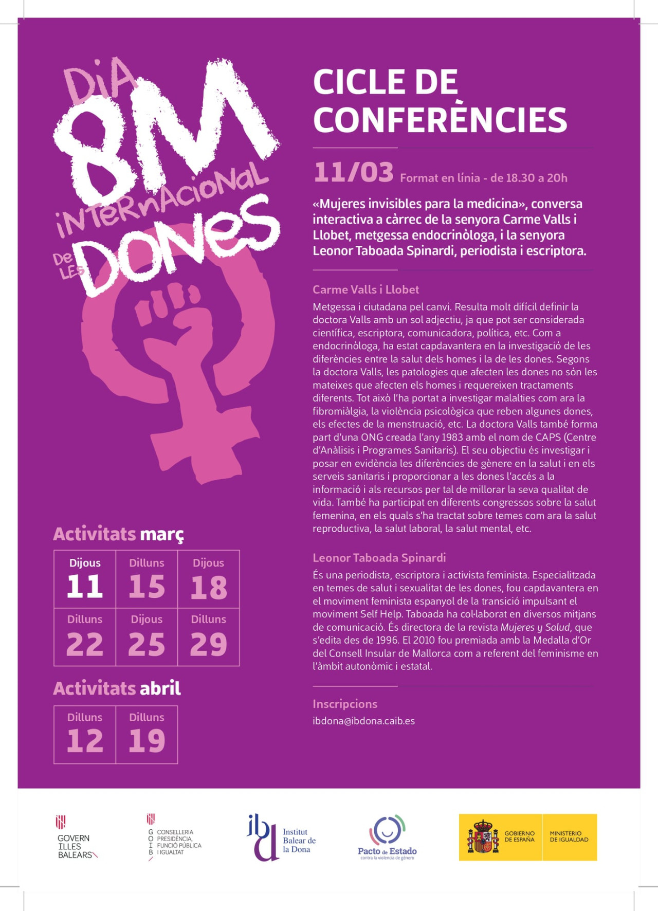 Conferència "Mujeres invisibles para la medicina" 