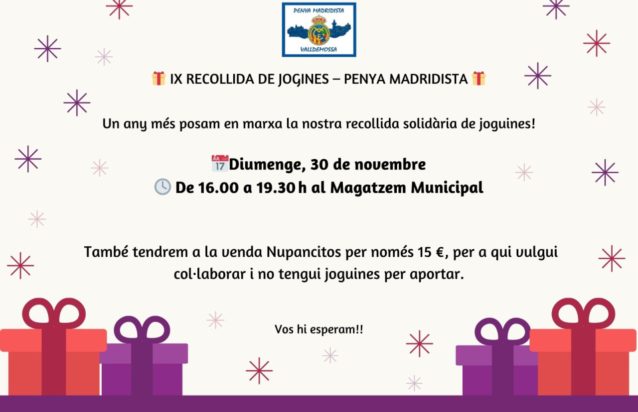 IX Recollida de Joguines de la Penya Madridista de Valldemossa
