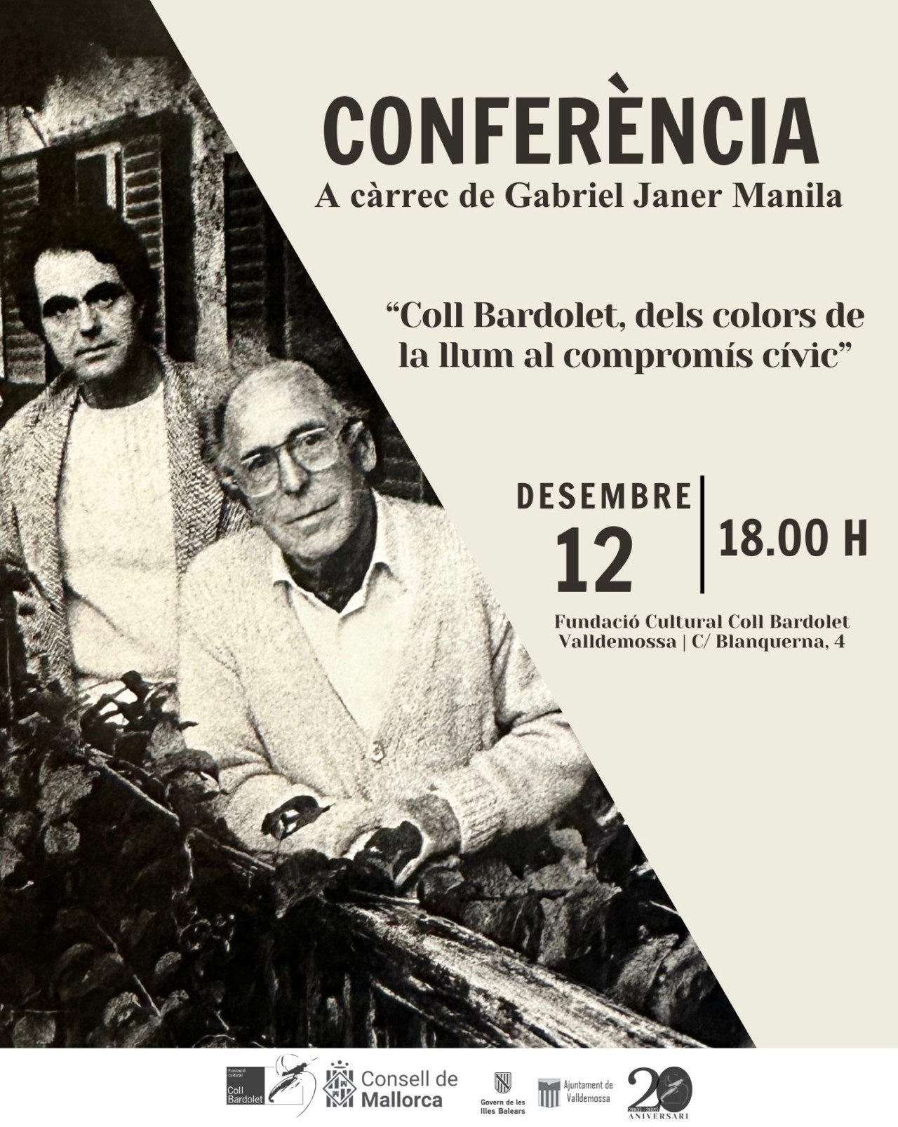 Conferència “Coll Bardolet, dels colors de la llum al compromís cívic”