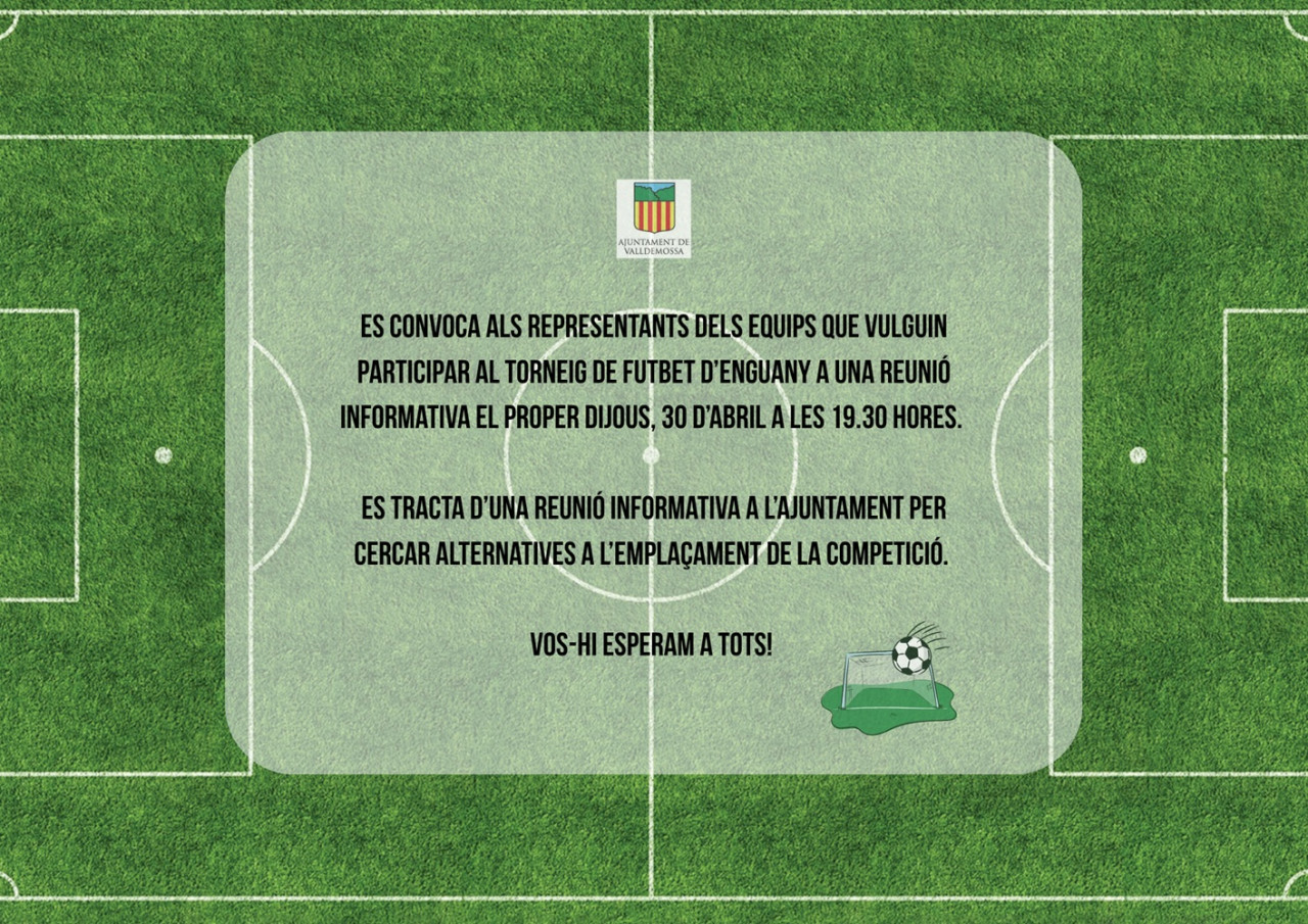 Convocatòria equips torneig de futbet 2026 