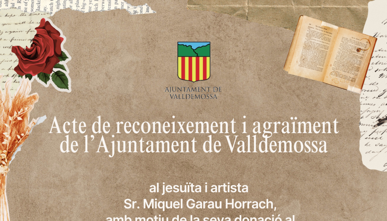 acte de reconeixement i agraïment al jesuïta i artista Sr. Miquel Garau Horrach