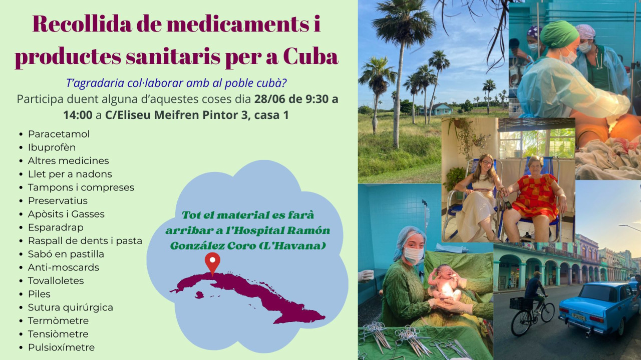 Recollida solidària de medicaments i productes sanitaris per a Cuba