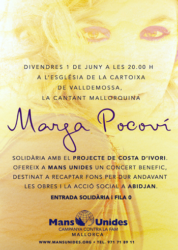 Marga Pocoví amb Mans Unides pels infants de Costa de Marfil 