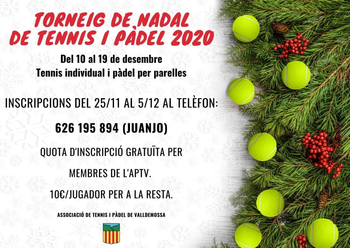 TORNEIG DE NADAL DE TENNIS I PÀDEL 2020 