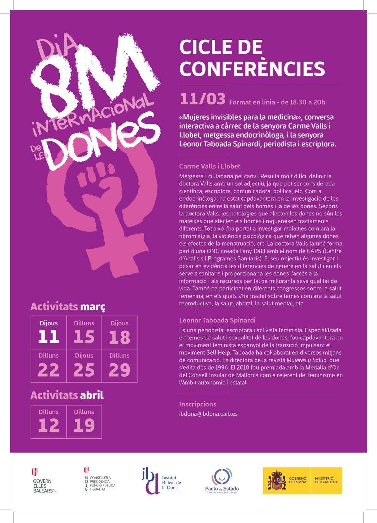 Conferència "Mujeres invisibles para la medicina" 