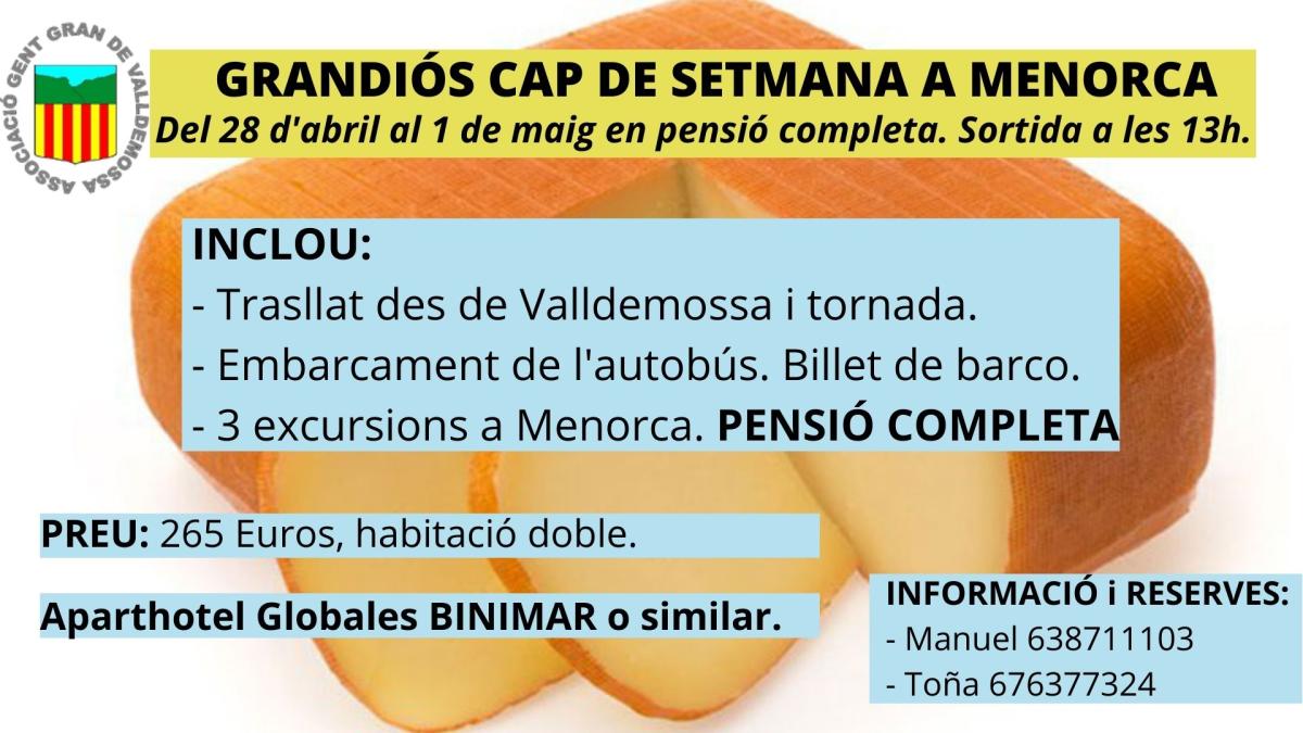 CAP DE SETMANA DE LA GENT GRAN A MENORCA