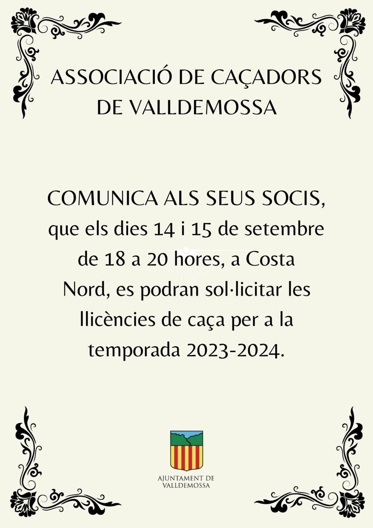 ASSOCIACIÓ DE CAÇADORS DE VALLDEMOSSA