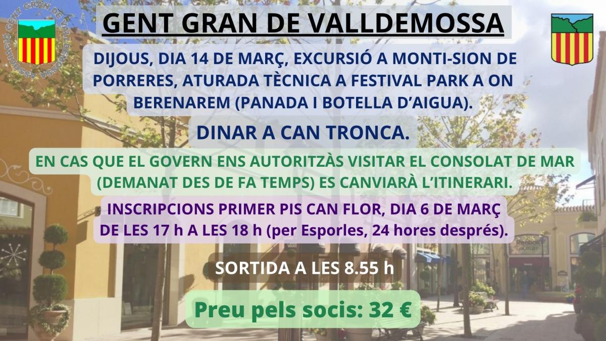 Excursió Gent Gran de Valldemossa