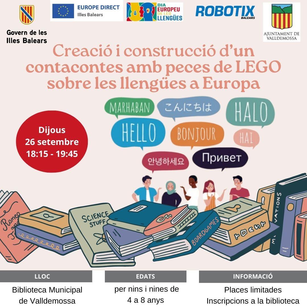 Creació i construcció d'un contacontes amb peces de LEGO sobre les llengües a Europa