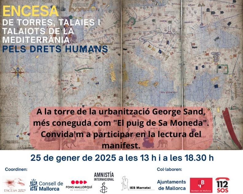 Encesa de torres, talaies i talaiots de la Mediterrània pels drets humans