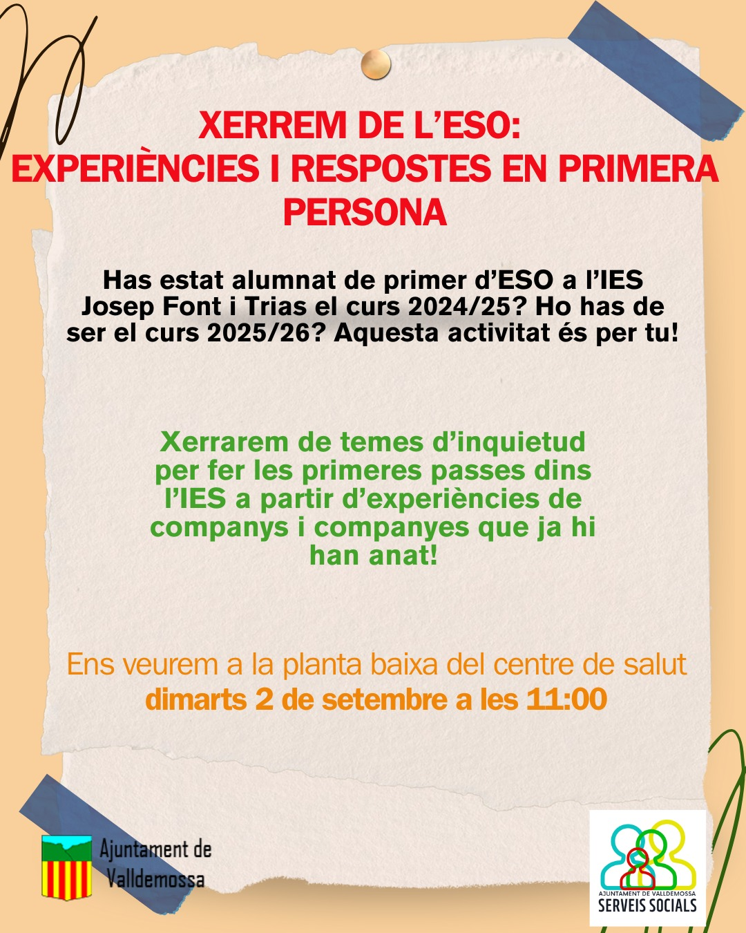 XERREM DE L'ESO: EXPERIENCIES I RESPOSTES EN PRIMERA PERSONA