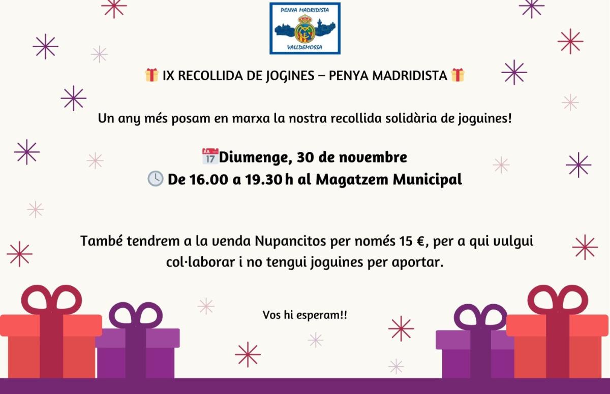 IX Recollida de Joguines de la Penya Madridista de Valldemossa