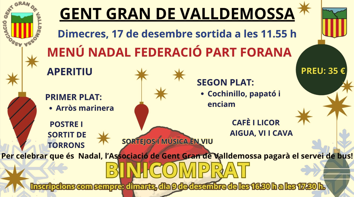 Dinar de Nadal de l'Associació de Gent Gran de Valldemossa