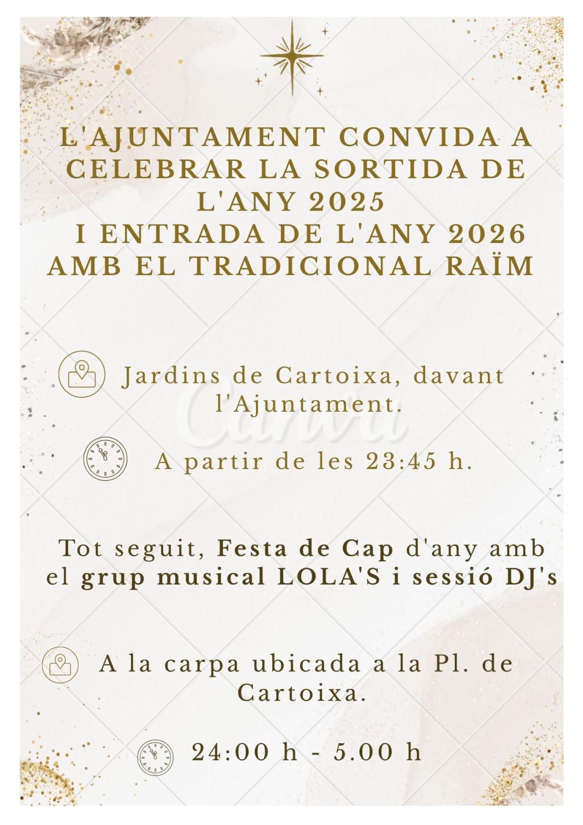 Celebració entrada any 2026