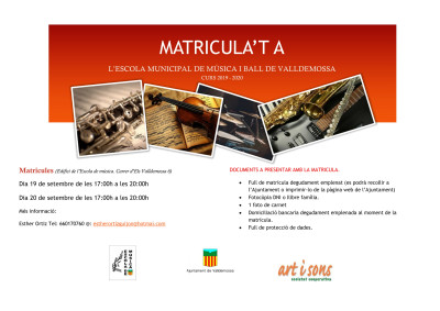 Cartell matricules 2019-20