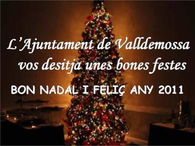L'Ajuntament de Valldemossa vos desitja unes Bones Festes
