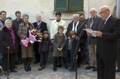 Inauguració de la placa del Carrer Sebastià Trias Mercant