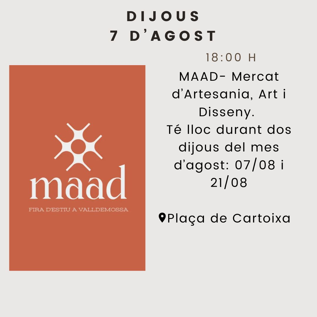 MAAD- Mercat d'Artesania, Art i Disseny.
