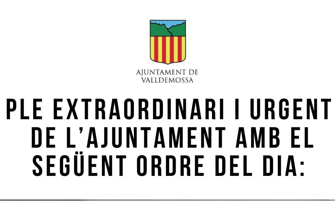 Ple extraordinari i urgent