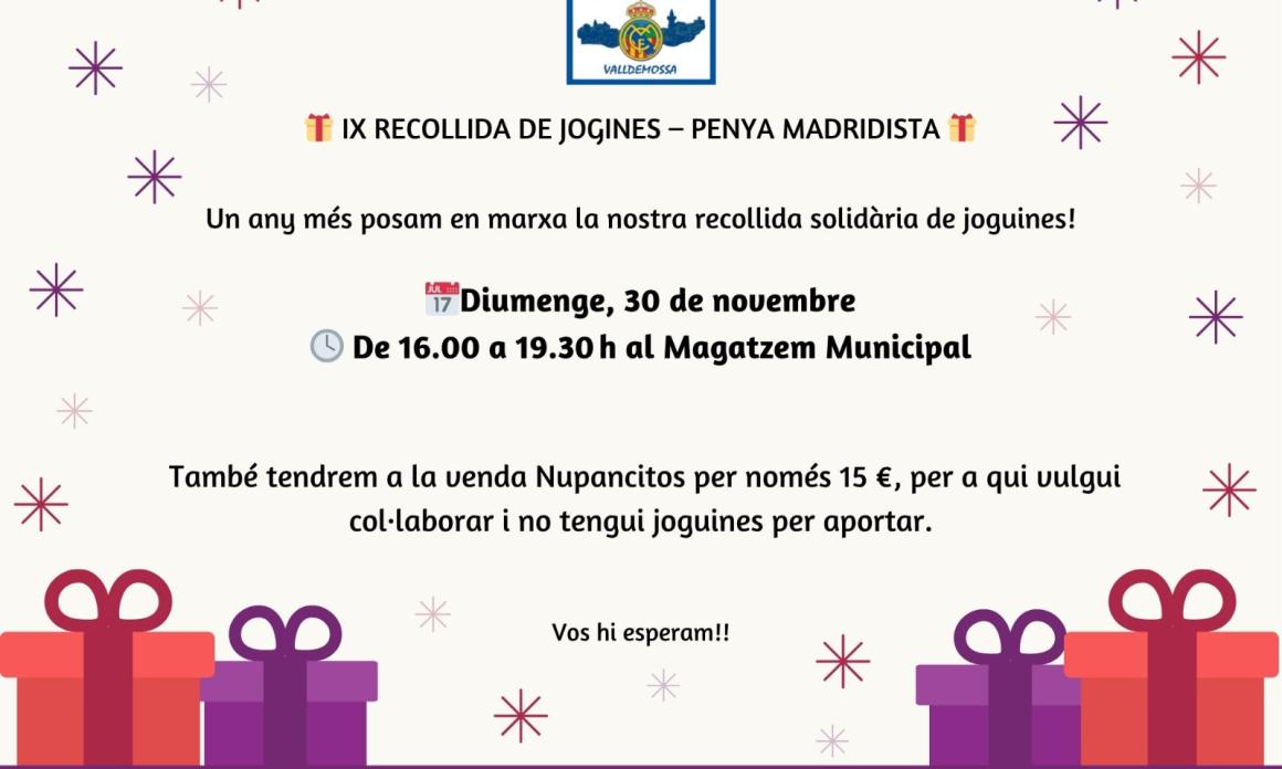 IX Recollida de Joguines de la Penya Madridista de Valldemossa