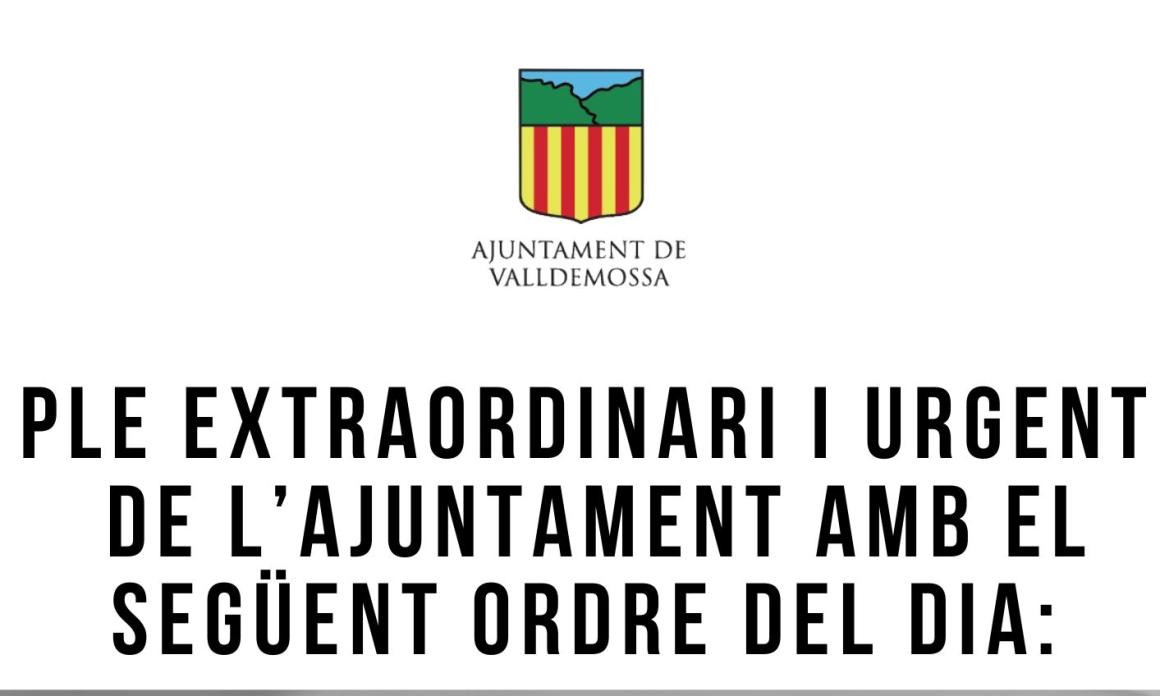 Ple extraordinari i urgent