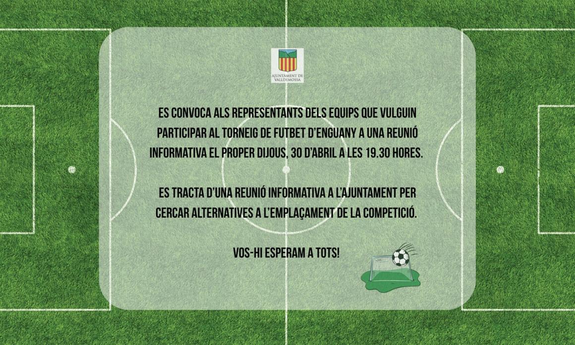 Convocatòria equips torneig de futbet 2026 