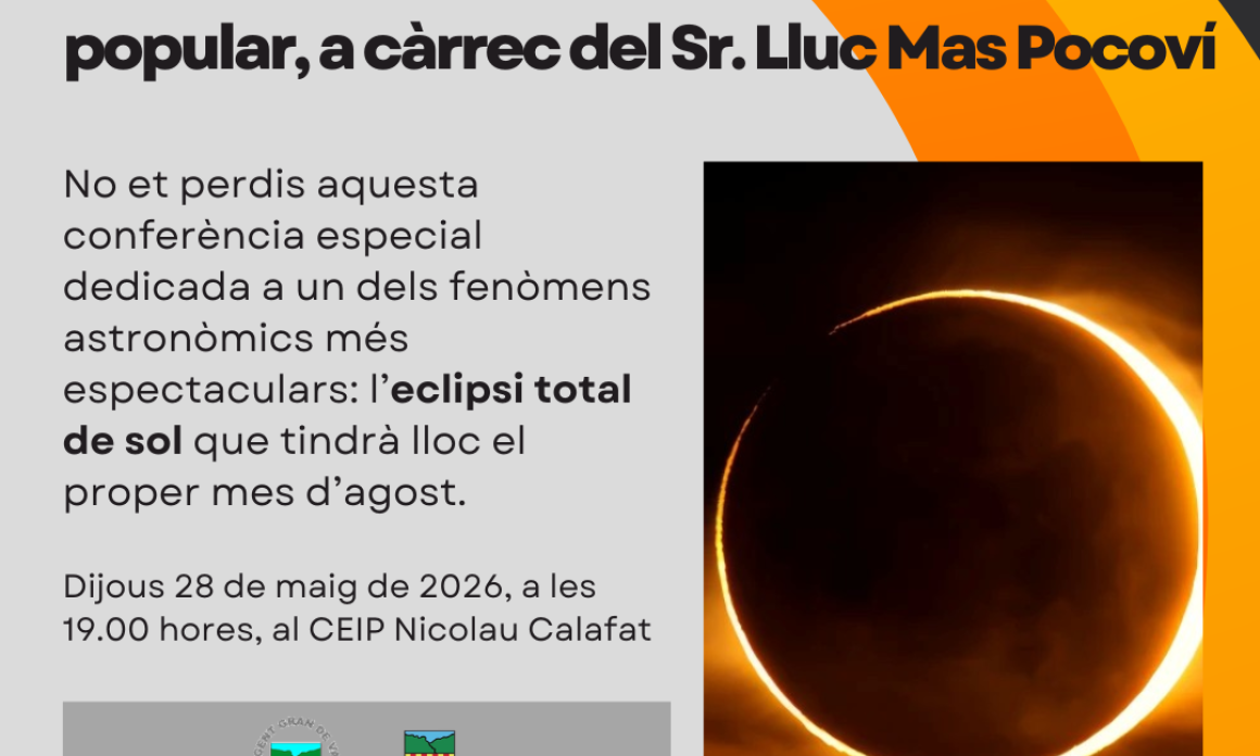 Conferència: "Un tast d'astronomia a la cultura popular"