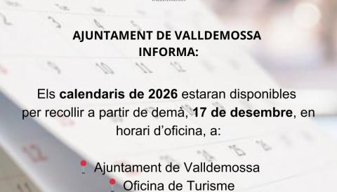 Recollida dels calendaris de 2026