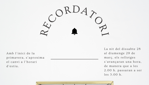 Recordatori · Canvi d'hora