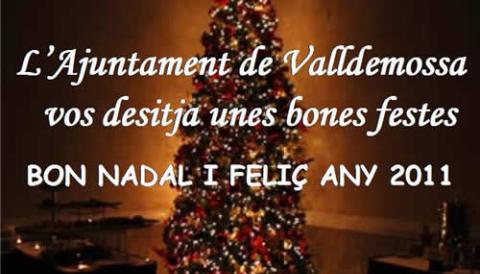 L'Ajuntament de Valldemossa vos desitja unes Bones Festes